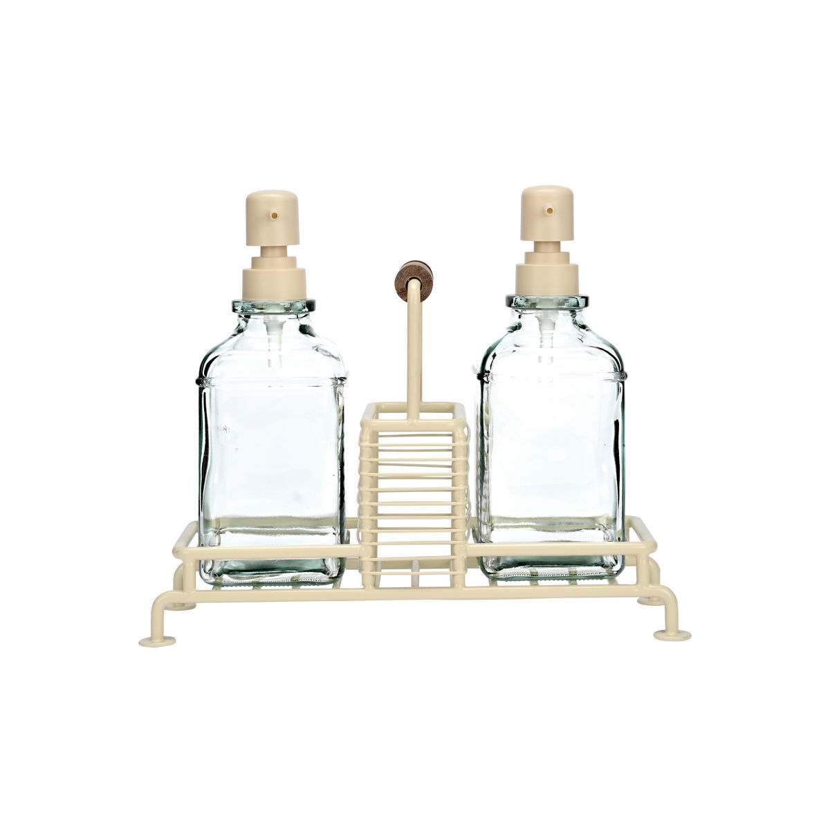 0012342_-allure-2x300ml-ivory ESTIA ΔΟΧΕΙΑ ΥΓΡΟΥ ΠΙΑΤΩΝ ALLURE 2x300ml ΜΕ ΜΕΤΑΛΛΙΚΗ ΒΑΣΗ & ΘΗΚΗ ΓΙΑ ΣΦΟΥΓΓΑΡΙ IVORY - Image 1