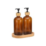 ESTIA ΑΝΤΛΙΕΣ ΣΑΠΟΥΝΙΟΥ BAMBOO ESSENTIALS ΓΥΑΛΙΝΕΣ 500ml ΣΕΤ 3 ΤΕΜ. ΜΕ ΔΙΣΚΟ ΒΑΜΒΟΟ - Image 2