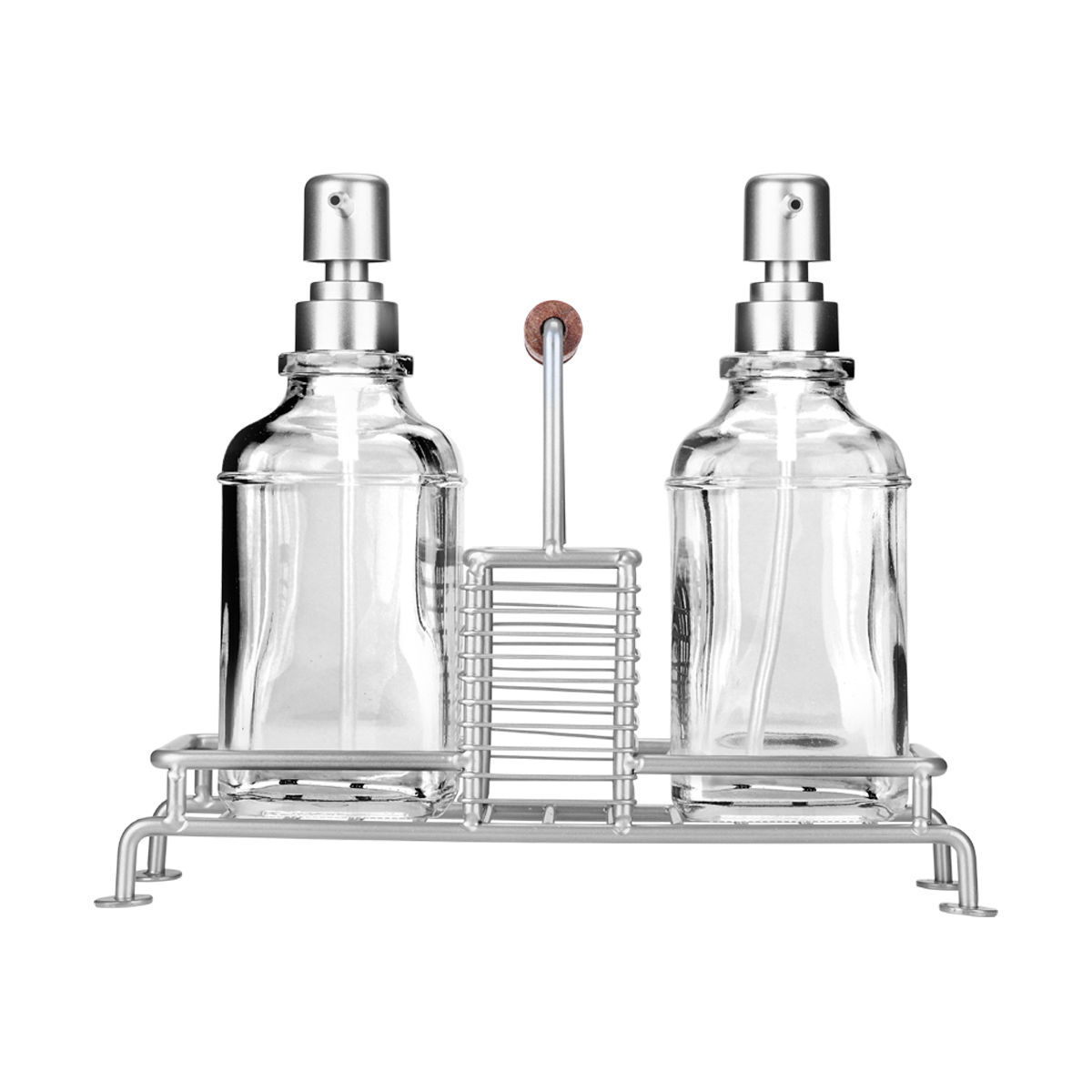 0013744_-allure-2x300ml- ESTIA ΔΟΧΕΙΑ ΥΓΡΟΥ ΠΙΑΤΩΝ ALLURE 2x300ml ΜΕ ΜΕΤΑΛΛΙΚΗ ΒΑΣΗ & ΘΗΚΗ ΓΙΑ ΣΦΟΥΓΓΑΡΙ ΑΣΗΜΙ - Image 1