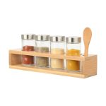 ESTIA ΔΟΧΕΙΑ ΜΠΑΧΑΡΙΚΩΝ BAMBOO ESSENTIALS ΓΥΑΛΙΝΑ ΣΕΤ 6 ΤΕΜ ΜΕ ΜΕΤΑΛΛΙΚΟ ΚΑΠΑΚΙ & ΒΑΣΗ BAMBOO ΜΕ ΚΟΥ - Image 3