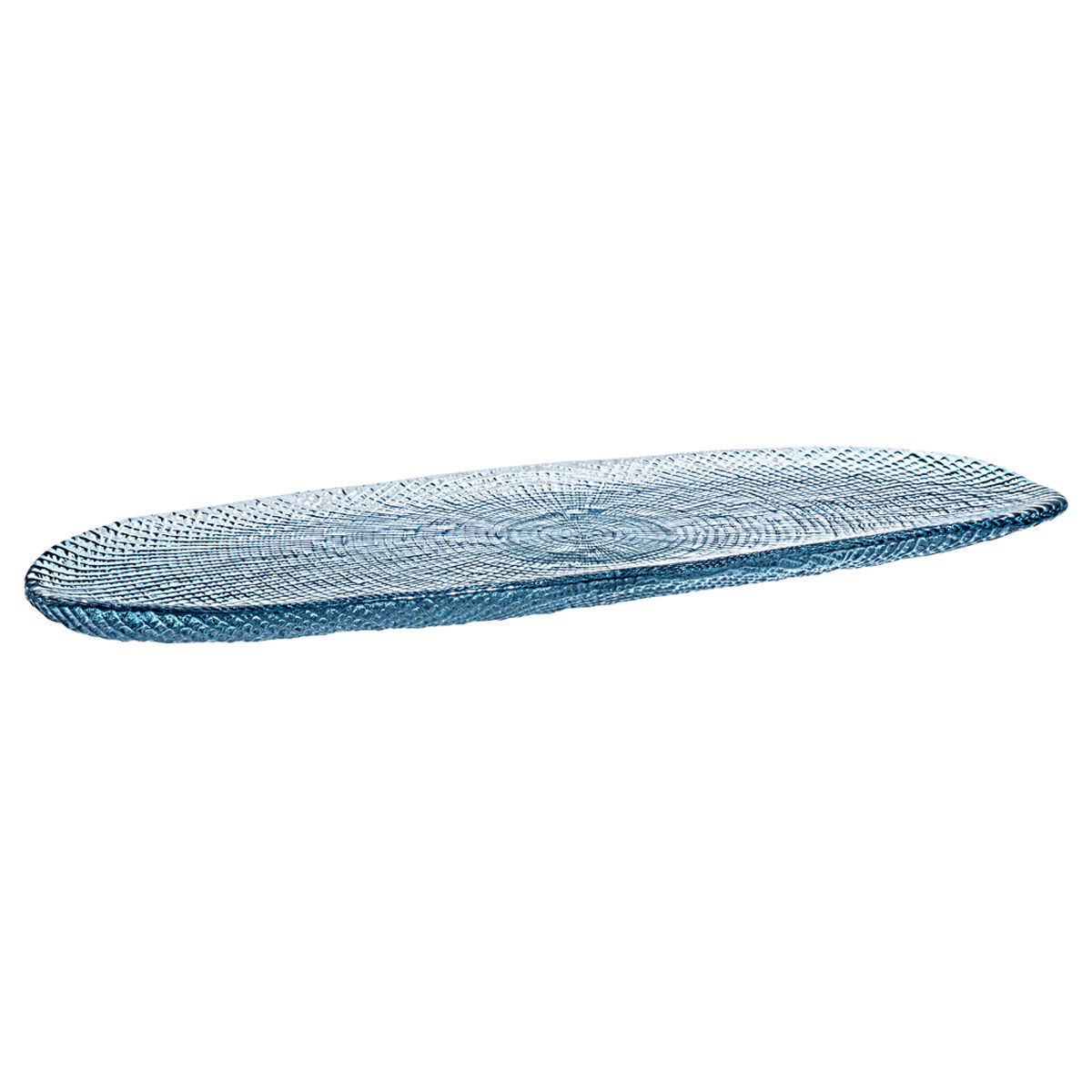 0016632_-roche-42x17x2cm- ESTIA ΔΙΣΚΟΣ ΣΕΡΒΙΡΙΣΜΑΤΟΣ ROCHE ΓΥΑΛΙΝΟΣ 42x17x2cm ΜΠΛΕ - Image 1