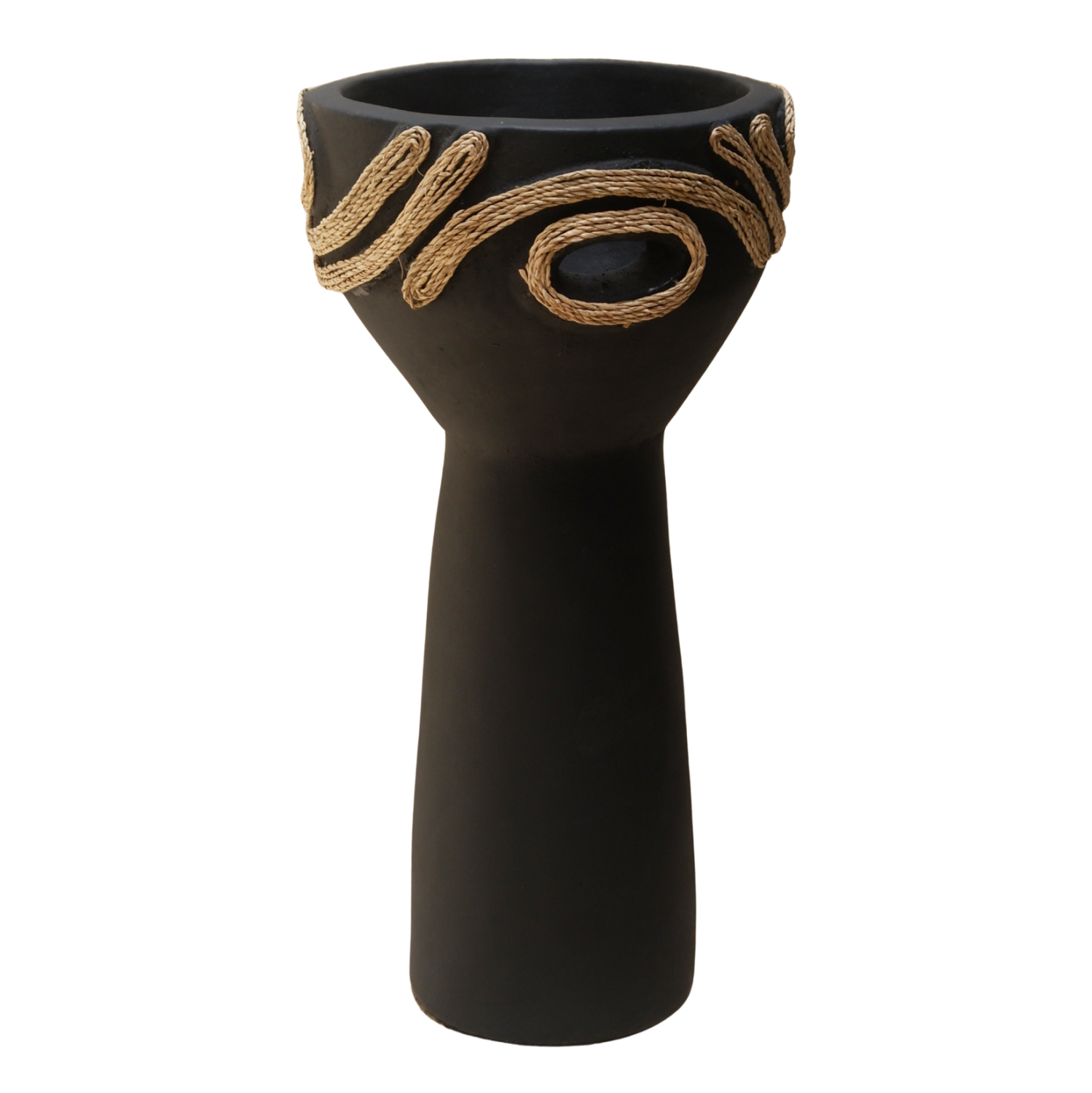 epitrapezio-diakosmitiko-fb9467901-mayri ΕΠΙΤΡΑΠΕΖΙΟ ΔΙΑΚΟΣΜΗΤΙΚΟ DEAN HM4679.01 ΜΑΥΡΗ ΤΕΡΑΚΟΤΑ & ΣΧΟΙΝΙ AGEL Φ17x35Υεκ - Image 1