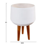 ΓΛΑΣΤΡΑ ΕΣΩΤ.ΧΩΡΟΥ QUAN HM4680.02L FIBER CEMENT ΛΕΥΚΟ--ΒΑΣΗ TEAK Φ40x85Υεκ - Image 2