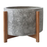 ΓΛΑΣΤΡΑ ΕΣΩΤ.ΧΩΡΟΥ HOFF HM4682.03L FIBER CEMENT ΓΚΡΙ-TEAK ΒΑΣΗ Φ50x35Υεκ