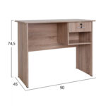 ΓΡΑΦΕΙΟ ΜΕΛΑΜΙΝΗΣ HAYDEN ΜΕ ΣΥΡΤΑΡΙ HM2283.02 SONAMA 90X45X74,5Y - Image 2