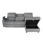ΚΑΝΑΠΕΣ ΔΕΞΙΑ ΓΩΝΙΑ SYNTHIA HM3308.03R ΑΝΑΚΛΙΣΗ & ΑΠΟΘ.ΧΩΡΟΣ--ΓΚΡΙ 246x159x97Υεκ - Image 5