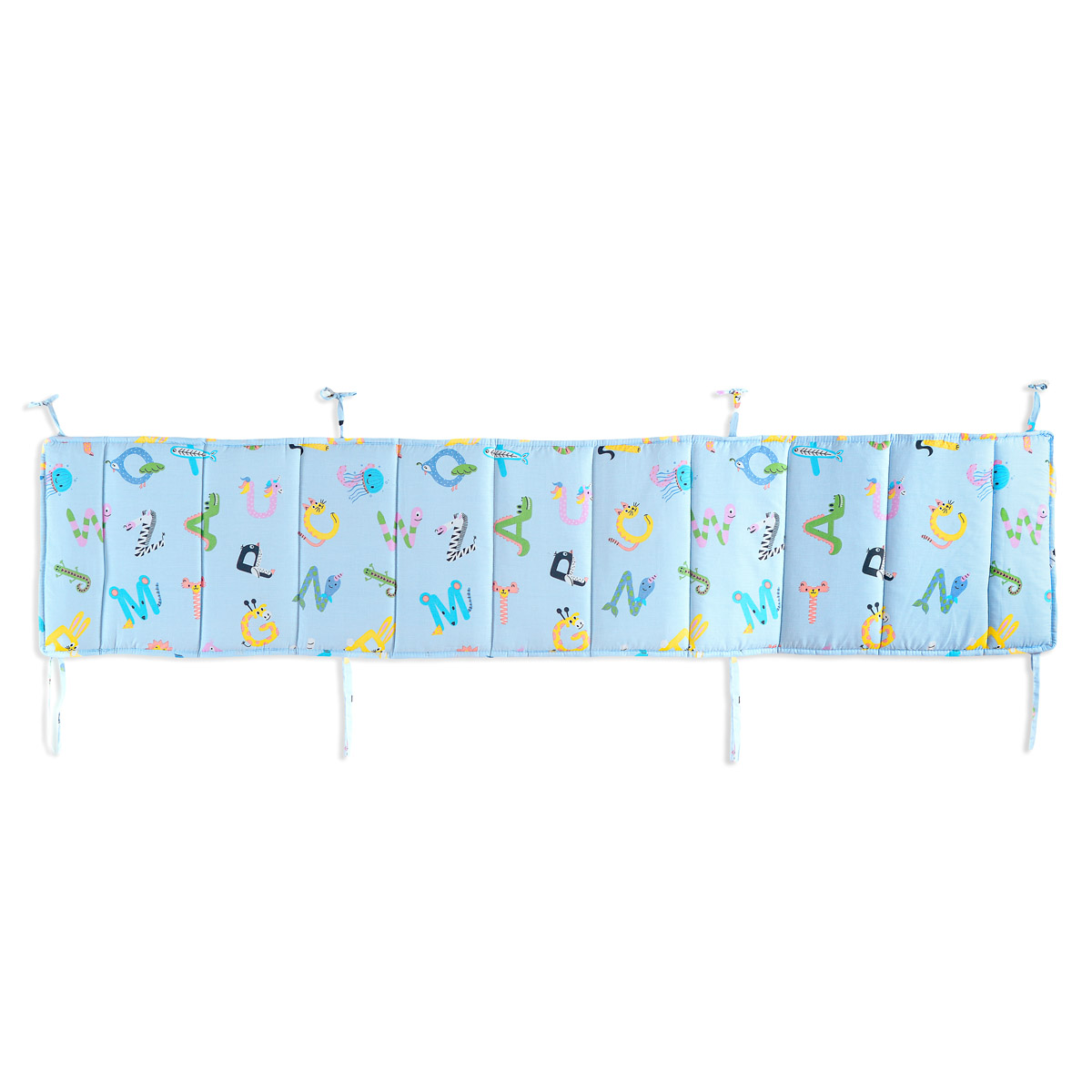 letterland_baby_set_blue4 Πάντα Κούνιας 100% Βαμβάκι Letterland Μπλέ Rythmos - Image 1