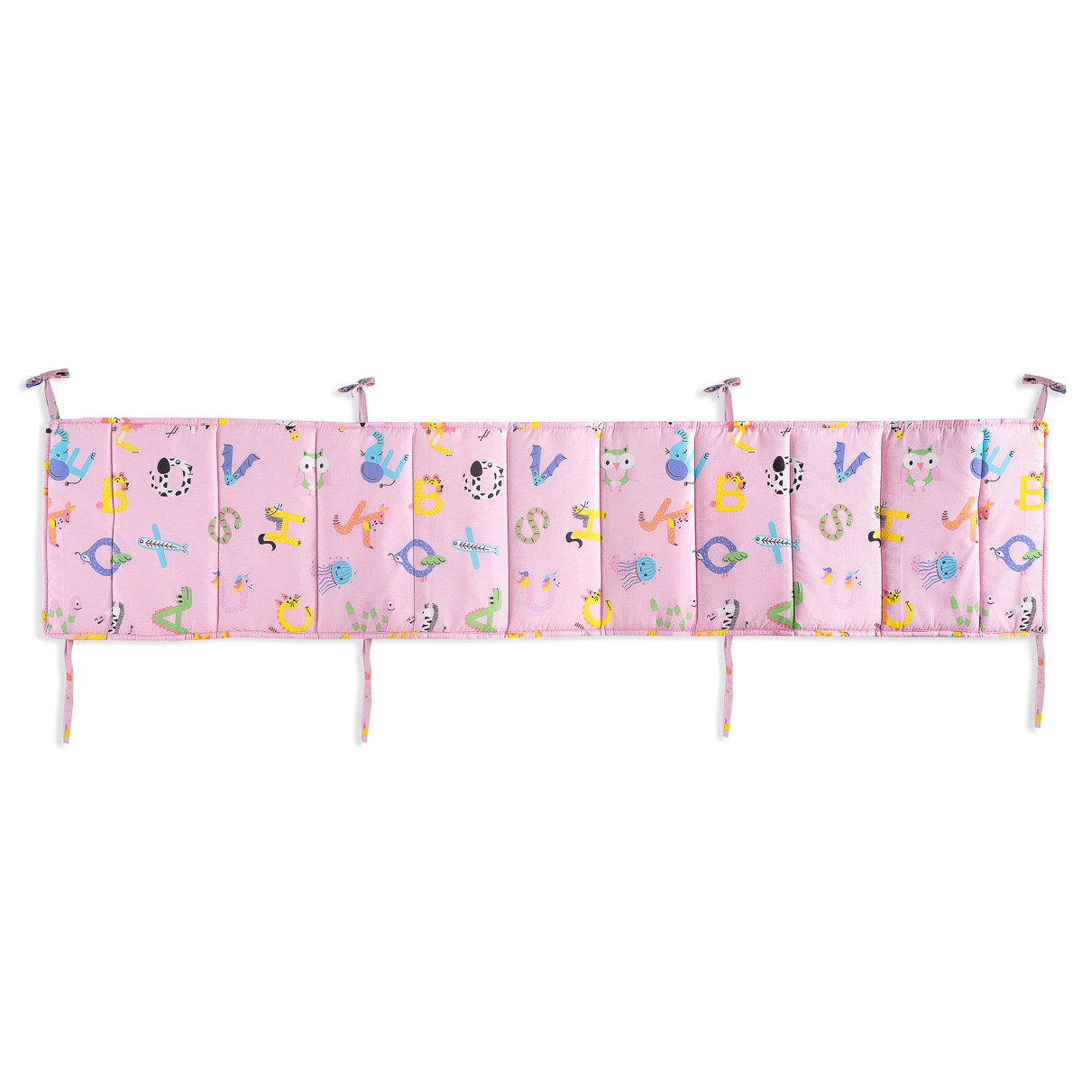 letterland_pink_baby_set_2 Πάντα Κούνιας 100% Βαμβάκι Letterlard Ρόζ Rythmos - Image 1