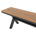 ΠΑΓΚΑΚΙ ΑΛΟΥΜΙΝΙΟΥ TAWNEE HM6038.01 ΑΝΘΡΑΚΙ ΜΕ POLYWOOD ΚΑΘΙΣΜΑ ΣΕ ΦΥΣΙΚΟ ΧΡΩΜΑ 150x36x45Υεκ. - Image 6