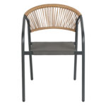 ΠΟΛΥΘΡΟΝΑ HOMAN HM6430.01 ΓΚΡΙ ΜΕΤΑΛΛΟ & TEXTILENE--ΜΠΕΖ P.E.RATTAN 53,5x62x75Υεκ - Image 3