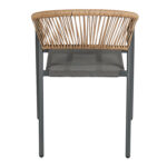 ΠΟΛΥΘΡΟΝΑ HOMAN HM6430.01 ΓΚΡΙ ΜΕΤΑΛΛΟ & TEXTILENE--ΜΠΕΖ P.E.RATTAN 53,5x62x75Υεκ - Image 5