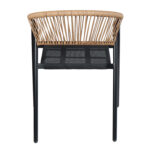 ΠΟΛΥΘΡΟΝΑ HOMAN HM6430.03 ΜΑΥΡΟ ΜΕΤΑΛΛΟ & TEXTILENE--ΜΠΕΖ P.E.RATTAN 53,5x62x75Υεκ - Image 5