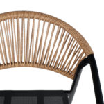 ΠΟΛΥΘΡΟΝΑ HOMAN HM6430.03 ΜΑΥΡΟ ΜΕΤΑΛΛΟ & TEXTILENE--ΜΠΕΖ P.E.RATTAN 53,5x62x75Υεκ - Image 6