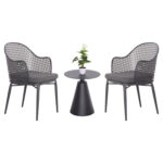 ΣΕΤ LOUNGE 3TMX ΕΞ.ΧΩΡΟΥ OREGO HM21106.01 ΑΛΟΥΜΙΝΙΟ ΣΕ ΣΚΟΥΡΟ ΓΚΡΙ