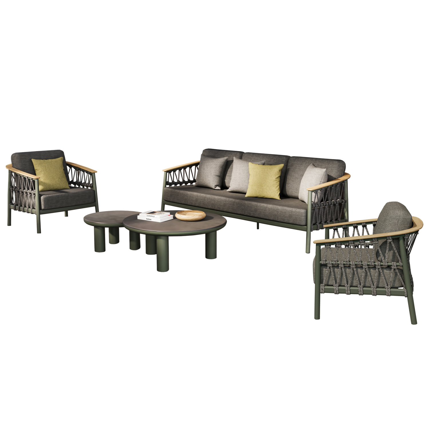 set-saloni-5tmch-fb9642607-prasino-aloym ΣΕΤ ΣΑΛΟΝΙ 5ΤΜΧ STREAM HM6426.07 ΠΡΑΣΙΝΟ ΑΛΟΥΜΙΝΙΟ-ΑΝΘΡΑΚΙ ΣΧΟΙΝΙ-OLEFIN - Image 1