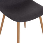 ΣΕΤ ΤΡΑΠΕΖΑΡΙΑΣ 5ΤΜΧ MINARDO HM21179 MDF TOP ΣΕ ΜΑΥΡΟ--ΣΚΟΥΡΟ ΓΚΡΙ ΥΦΑΣΜΑ - Image 5