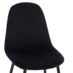 ΣΕΤ ΤΡΑΠΕΖΑΡΙΑΣ 5ΤΜΧ BROLIN HM21191 MDF TOP-ΜΕΤΑΛΛΙΚΑ ΠΟΔΙΑ-ΒΕΛΟΥΔΟ--ΜΑΥΡΟ - Image 4