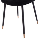 ΣΕΤ ΤΡΑΠΕΖΑΡΙΑΣ 5ΤΜΧ BROLIN HM21191 MDF TOP-ΜΕΤΑΛΛΙΚΑ ΠΟΔΙΑ-ΒΕΛΟΥΔΟ--ΜΑΥΡΟ - Image 5