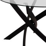 ΣΕΤ ΤΡΑΠΕΖΑΡΙΑΣ 5ΤΜΧ LADY HM21199.01 ΓΥΑΛΙ--ΜΕΤΑΛΛΟ ΣΕ ΜΑΥΡΟ & ΒΕΛΟΥΔΟ ΓΚΡΙ - Image 5