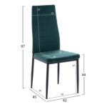 ΣΕΤ ΤΡΑΠΕΖΑΡΙΑΣ 5ΤΜΧ LADY HM21199.03 ΓΥΑΛΙ--ΜΕΤΑΛΛΟ ΣΕ ΜΑΥΡΟ & ΒΕΛΟΥΔΟ ΚΥΠΑΡΙΣΣΙ - Image 3