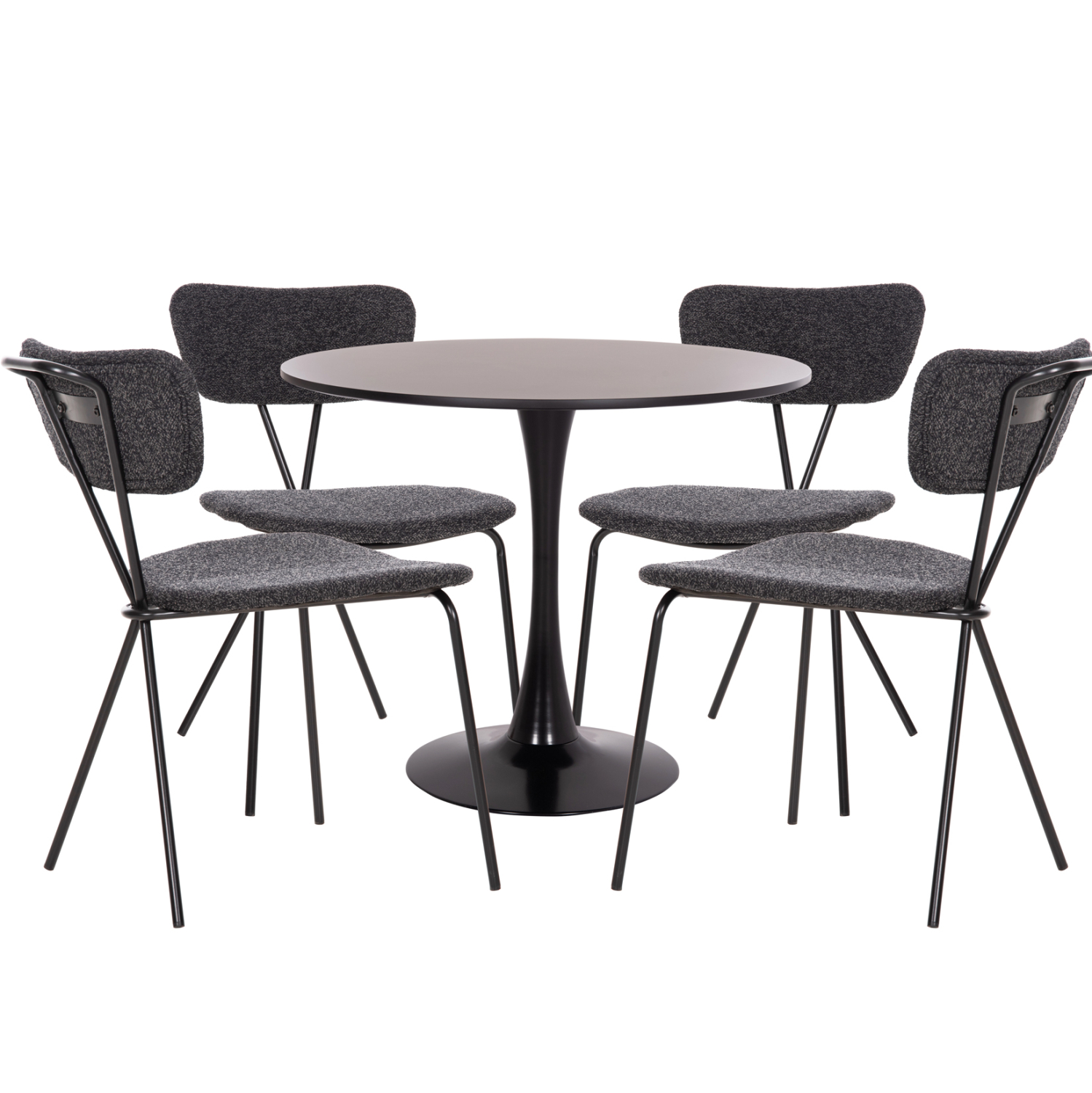 set-trapezarias-5tmch-fb921200-mdf-top-m ΣΕΤ ΤΡΑΠΕΖΑΡΙΑΣ 5ΤΜΧ BROLIN HM21200 MDF TOP & ΜΕΤΑΛΛΟ ΜΑΥΡΟ-ΣΚΟΥΡΟ ΓΚΡΙ ΥΦΑΣΜΑ - Image 1