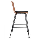 ΣΚΑΜΠΟ ΜΕΤΑΛΛΙΚΟ ΜΕ ΜΑΞΙΛΑΡΙ ALLEGRA HM5452 ΜΕ WICKER ΣΕ ΜΠΕΖ ΑΠΟΧΡΩΣΗ 56x60x109 εκ. - Image 4