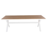 ΤΡΑΠΕΖΙ ΑΛΟΥΜΙΝΙΟΥ ΟΡΘΟΓΩΝΙΟ TAWNEE HM6039.02 ΛΕΥΚΟ-POLYWOOD ΦΥΣΙΚΟ 219,5x89,5x73Υ - Image 3
