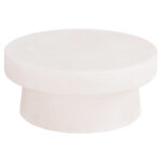 ΤΡΑΠΕΖΙ ΣΑΛΟΝΙΟΥ ΣΤΡΟΓΓΥΛΟ ΣΕΙΡΑ SANTORINI HM18050 MDF ΣΕ ΥΠΟΛΕΥΚΟ ΧΡΩΜΑ Φ80x35Υεκ. - Image 4