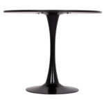 ΤΡΑΠΕΖΙ ΣΤΡΟΓΓΥΛΟ BROLIN HM18141.02 MDF TOP-ΒΑΣΗ ΜΕΤΑΛΛΙΚΗ--ΜΑΥΡΟ Φ90x73Υεκ - Image 3