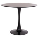 ΤΡΑΠΕΖΙ ΣΤΡΟΓΓΥΛΟ BROLIN HM18141.02 MDF TOP-ΒΑΣΗ ΜΕΤΑΛΛΙΚΗ--ΜΑΥΡΟ Φ90x73Υεκ - Image 8