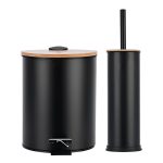 ESTIA ΣΕΤ ΠΙΓΚΑΛ & ΧΑΡΤΟΔΟΧΕΙΟ BAMBOO ESSENTIALS ΜΑΥΡΟ