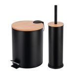 ESTIA ΣΕΤ ΠΙΓΚΑΛ & ΧΑΡΤΟΔΟΧΕΙΟ BAMBOO ESSENTIALS ΜΑΥΡΟ - Image 2