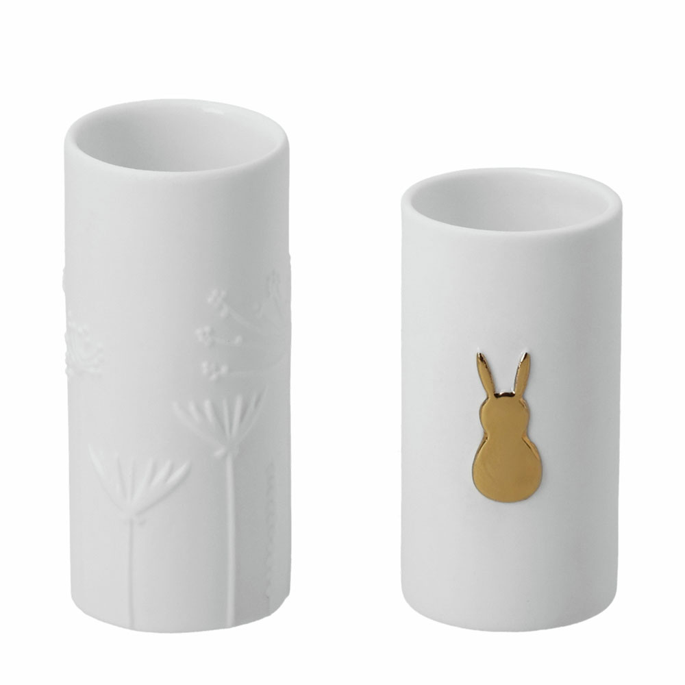 18262_V01 Raeder - Μίνι Διακοσμητικά Βαζάκια Gold Bunny Σετ 2 - Image 1