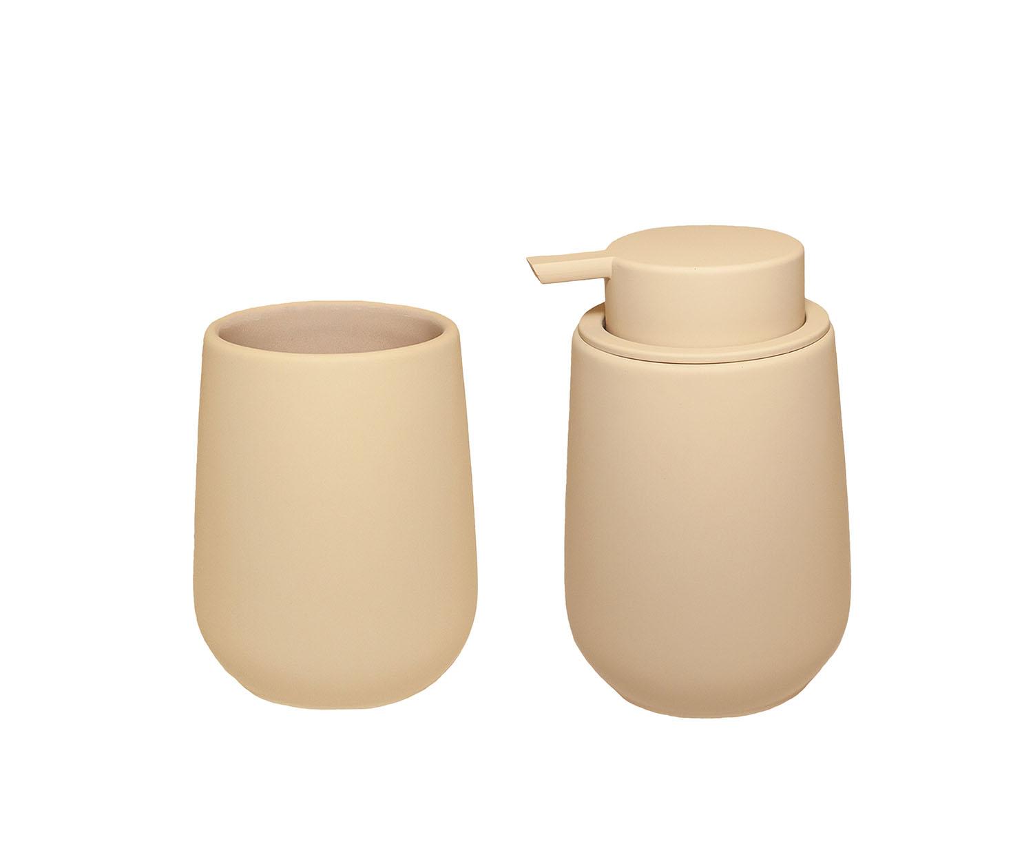 BA26074-01.A3E9CD590D7C Andrea House - Σετ Μπάνιου Malou Beige - Image 1