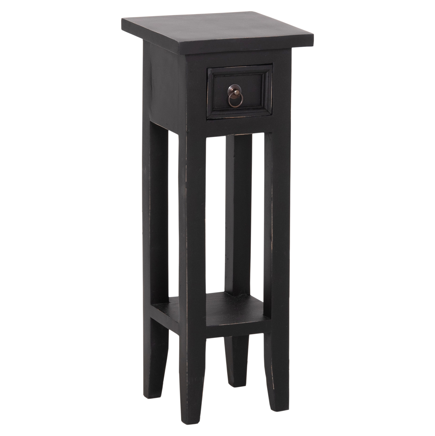 boithitiko-trapezaki-fb9948402-apo-maoni ΒΟΗΘΗΤΙΚΟ ΤΡΑΠΕΖΑΚΙ RAMU HM9484.02 ΑΠΟ ΜΑΟΝΙ ΞΥΛΟ ΜΑΥΡΟ ΜΕ ΣΥΡΤΑΡΑΚΙ 25x25x66,5Υεκ - Image 1