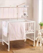 Σετ παπλωματοθήκη Κούνιας 110x160 100% Βαμβάκι Eloise Μπέζ Rythmos