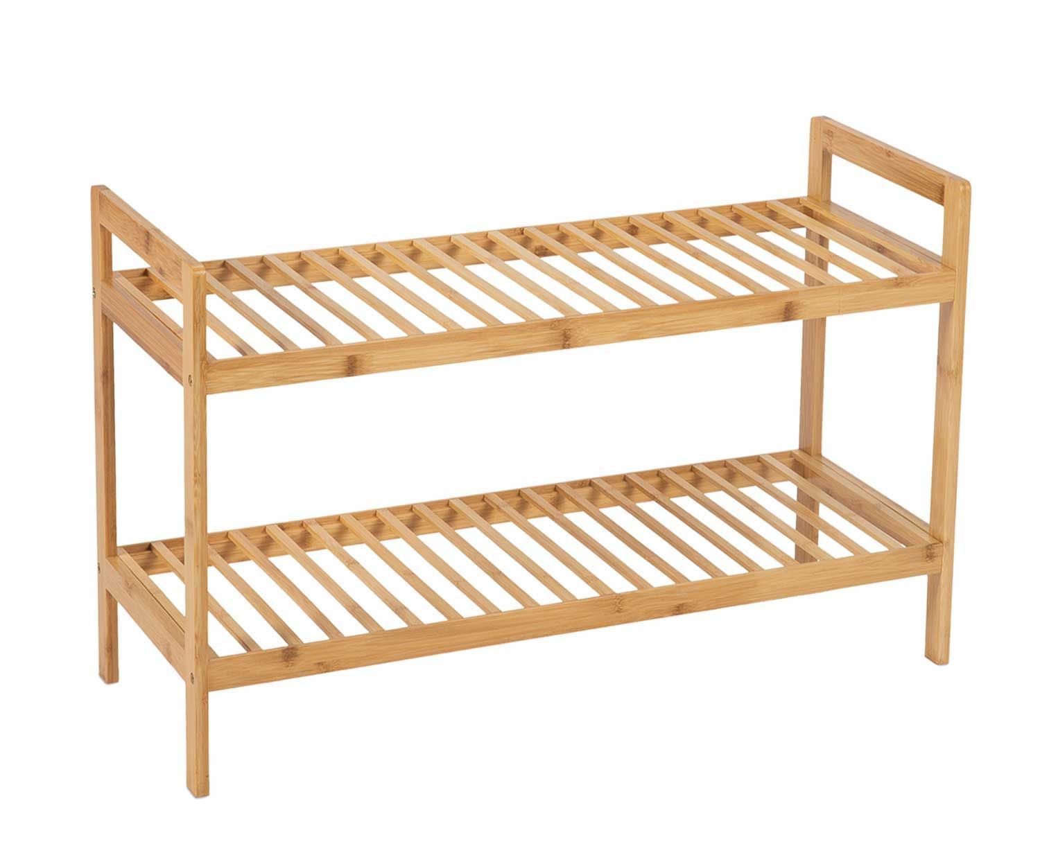 estanteria-zapatero-bambu-nordico Andrea House - Μακρόστενο Ράφι 2 Επιπέδων Bamboo - Image 1