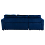 ΚΑΝΑΠΕΣ ΓΩΝΙΑ ΚΡΕΒΑΤΙ WAYNE 224x147x85Υεκ. HM3028.18 ΒΕΛΟΥΔΟ ΜΠΛΕ - Image 5