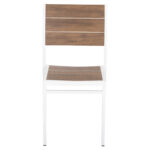 ΚΑΡΕΚΛΑ ΑΛΟΥΜΙΝΙΟΥ SAGA HM6063.01 ΛΕΥΚΗ ΜΕ POLYWOOD 46x52x86Υεκ. - Image 3