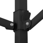 ΚΙΟΣΚΙ/GAZEBO MATTHEW HM6311 ΠΤΥΣΣΟΜΕΝΟ-ΣΚΕΛΕΤΟΣ ΜΕΤΑΛ.ΜΑΥΡΟΣ-ΛΕΥΚΟ ΥΦΑΣΜΑ 3x4,5x3,10Yμ - Image 5
