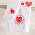 Σετ Πετσέτες 2τεμ βαμβακερές Loveheart Rythmos