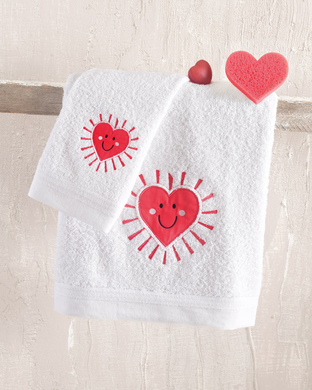 loveheart_towels Σετ Πετσέτες 2τεμ βαμβακερές Loveheart Rythmos - Image 1