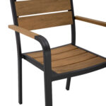 ΠΟΛΥΘΡΟΝΑ ΑΛΟΥΜΙΝΙΟΥ SAGA ΑΝΘΡΑΚΙ ΜΕ POLYWOOD HM5127.02 55x56x85Υεκ. - Image 7