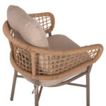 ΠΟΛΥΘΡΟΝΑ ΑΛΟΥΜΙΝΙΟΥ ΜΟΚΑ ΕΠΑΓΓΕΛΜ. RATTAN & ΜΑΞΙΛΑΡΙ ΜΠΕΖ HM5863.02 60x56x84 εκ. - Image 9