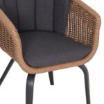 ΠΟΛΥΘΡΟΝΑ VICTUS HM6559.01 ΑΛΟΥΜΙΝΙΟ & OLEFIN ΓΚΡΙ-TWIST WICKER 60x62x76Yεκ - Image 8