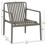 ΠΟΛΥΘΡΟΝΑ LOUNGE ΕΞΩΤ.ΧΩΡΟΥ MALEN HM6626.05 OLIVE GREEN ΠΟΛΥΠΡΟΠΥΛΕΝΙΟ 67x75x75Υεκ - Image 2