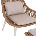 ΠΟΛΥΘΡΟΝΑ LOUNGE ΜΕ ΥΠΟΠΟΔΙΟ REMVAZZO HM6561.02 ΑΛΟΥΜΙΝΙΟ ΜΠΕΖ--WICKER 90x85x96Υεκ - Image 8