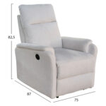 ΣΕΤ ΚΑΝΑΠΕΣ-ΠΟΛΥΘΡΟΝΑ RELAX SYNTHIA HM10736.01 ΜΠΕΖ ΥΦΑΣΜΑ-ΗΛ.ΑΝΑΚΛΙΣΗ [R] - Image 3