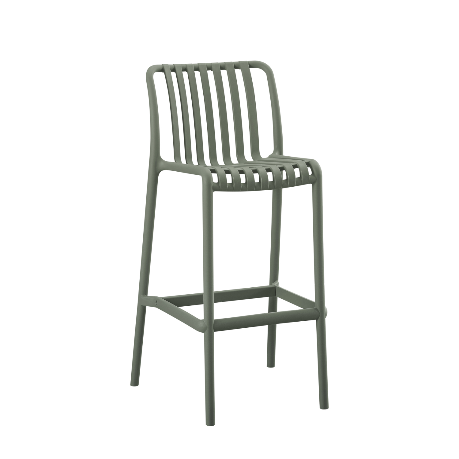 skampo-bar-polypropylenioy-fb9609807-dar ΣΚΑΜΠΟ BAR ΠΟΛΥΠΡΟΠΥΛΕΝΙΟΥ CONVEE HM6098.07 DARK OLIVE 38,5x49,5x102Υεκ. - Image 1