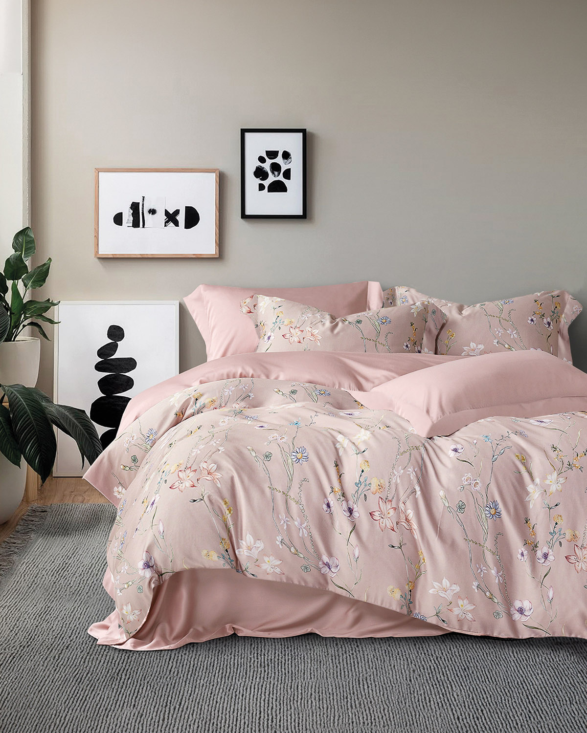 tencel_Feline-1 Σετ Σεντόνια 100% Tencel Υπέρδιπλο 245x270 Feline Rythmos - Image 1